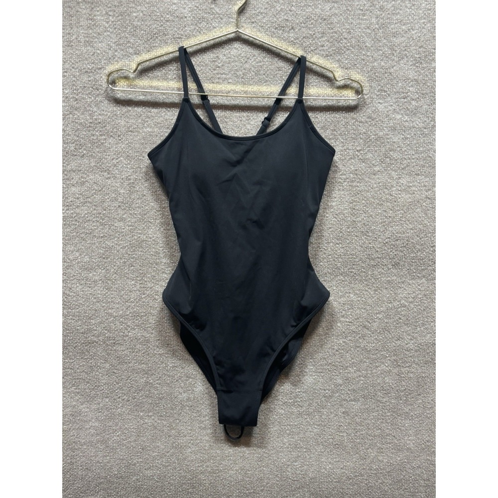 TA3 Black Contour One Piece Swimsuit Size M Regular Long Snatched Waist Strappy